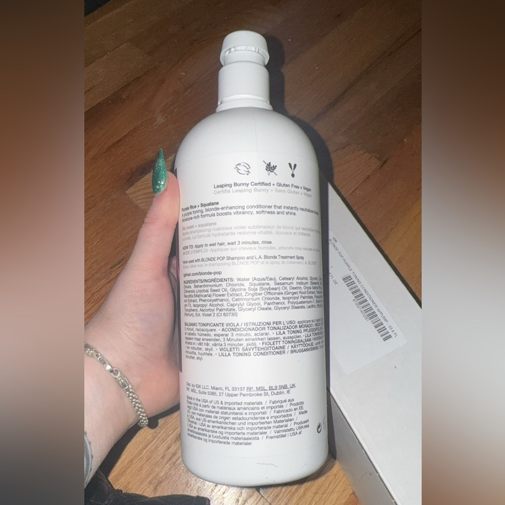 FINAL PRICE NWB IGK Blonde Pop Purple Toning Conditioner w/ Pump - Picture 2 of 3